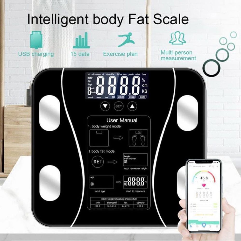 Smart BMI Body Weight Scale – Bluetooth Digital Scale with OKOK App (Body Fat, Muscle, BMI, Visceral Fat Tracking)