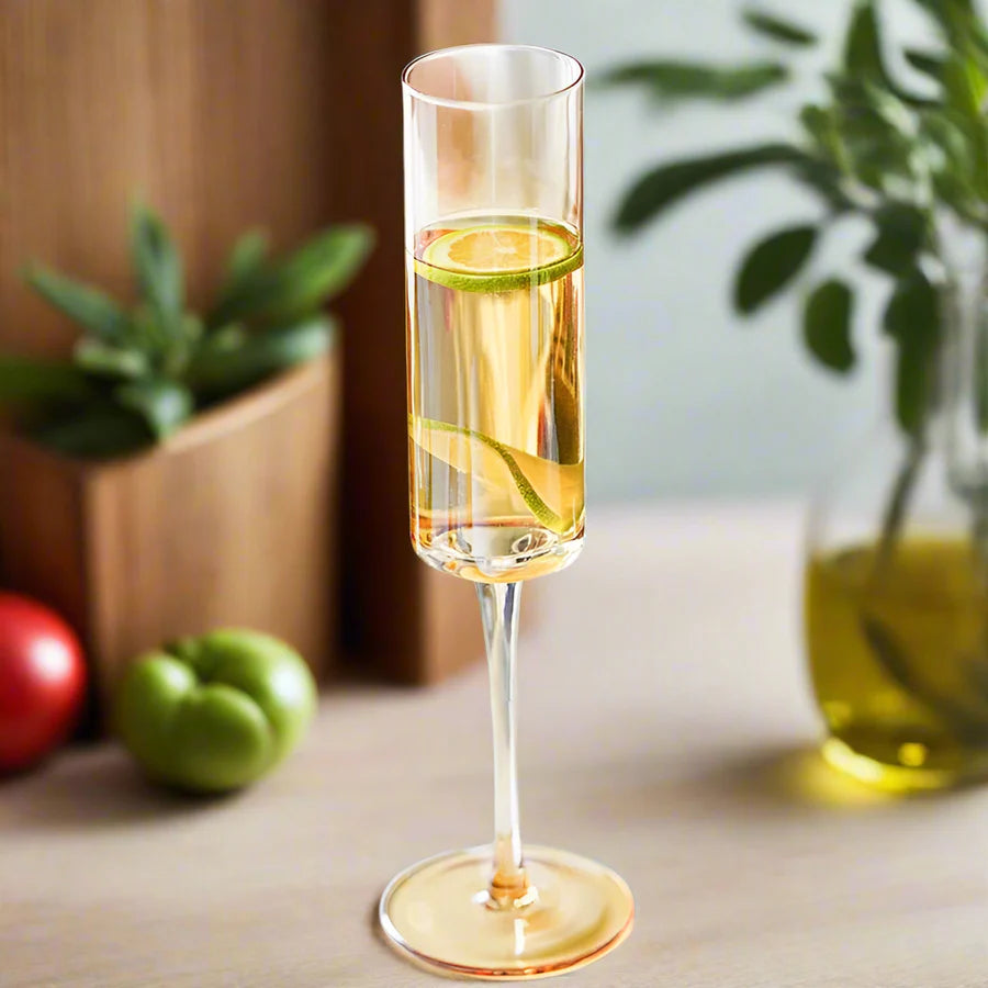 Long stemmed Crystal Champagne glass