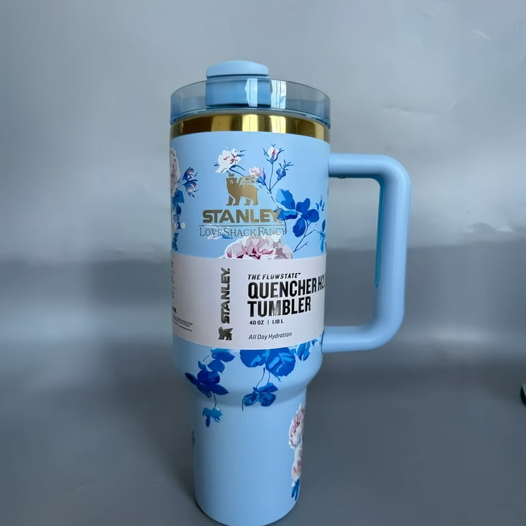 Original Love Shark Stanley Tumbler 1.18L Floral Edition with Straw & Topper
