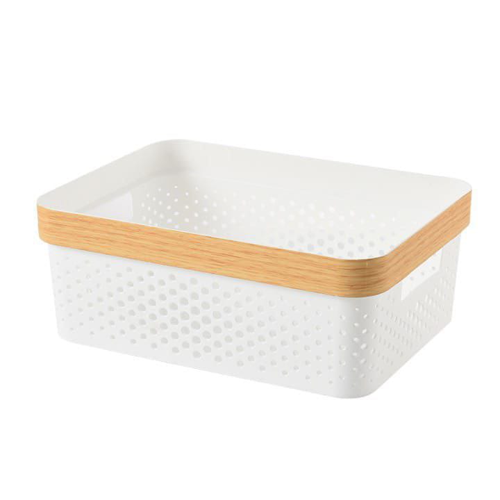 3pcs Nordic Multipurpose Storage Baskets with Goldish Lining.
