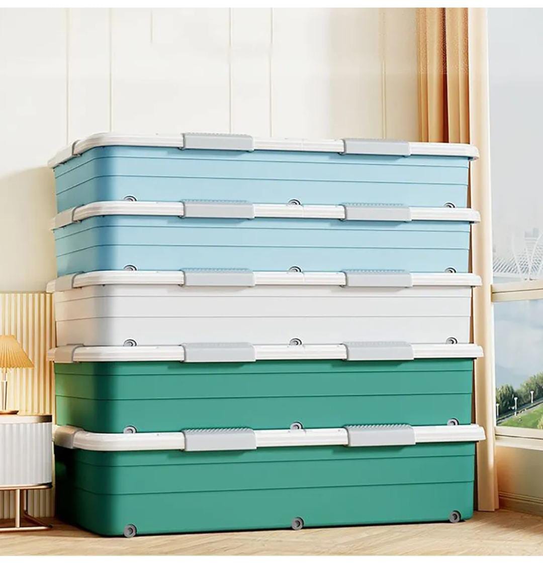 Underbed Storage Boxes with Pulley System- Maximize Dorm Space with Style