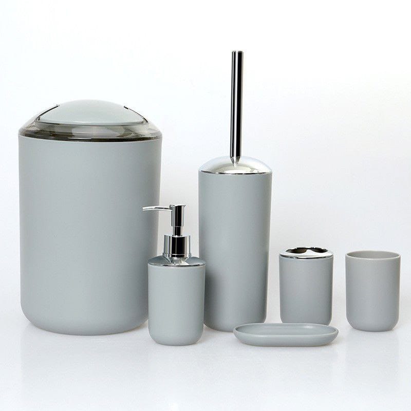 6pcs Elegant Bathroom Accessories Set – Functional Style for Every Bathroom