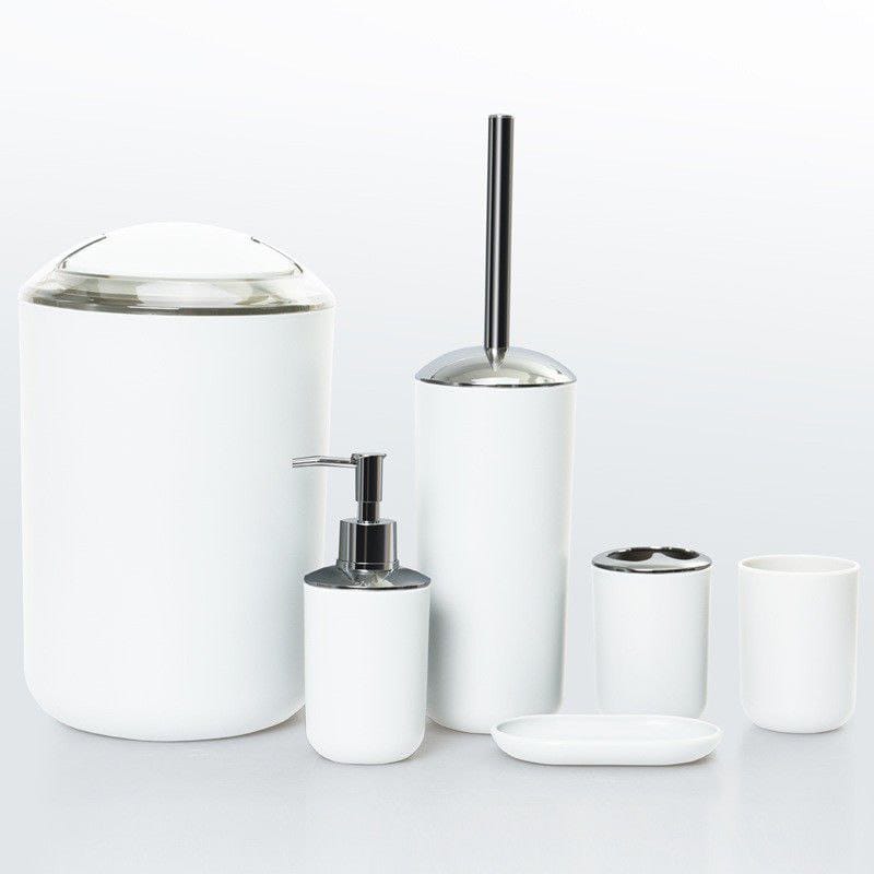 6pcs Elegant Bathroom Accessories Set – Functional Style for Every Bathroom