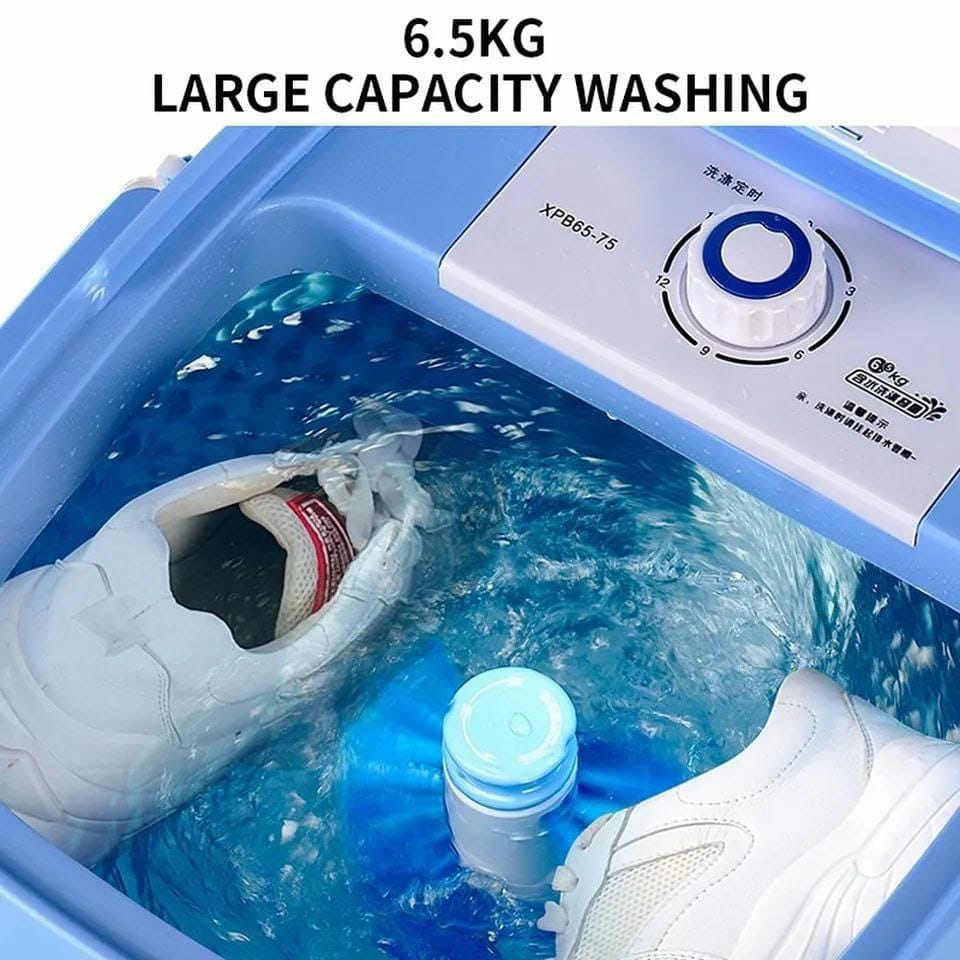 Mini Washing Machine with Shoe Brush – Dual-Purpose Cleaning Made Easy | Size: 380 × 400 × 530 mm | Voltage: 220V