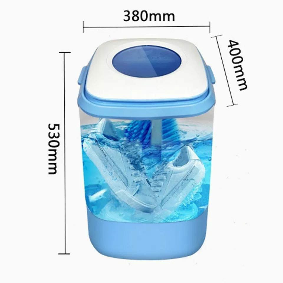 Mini Washing Machine with Shoe Brush – Dual-Purpose Cleaning Made Easy | Size: 380 × 400 × 530 mm | Voltage: 220V