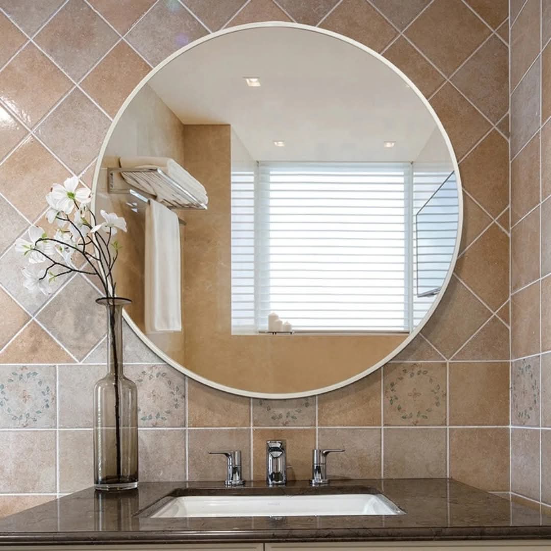 Contemporary Round Mirror – 90cm