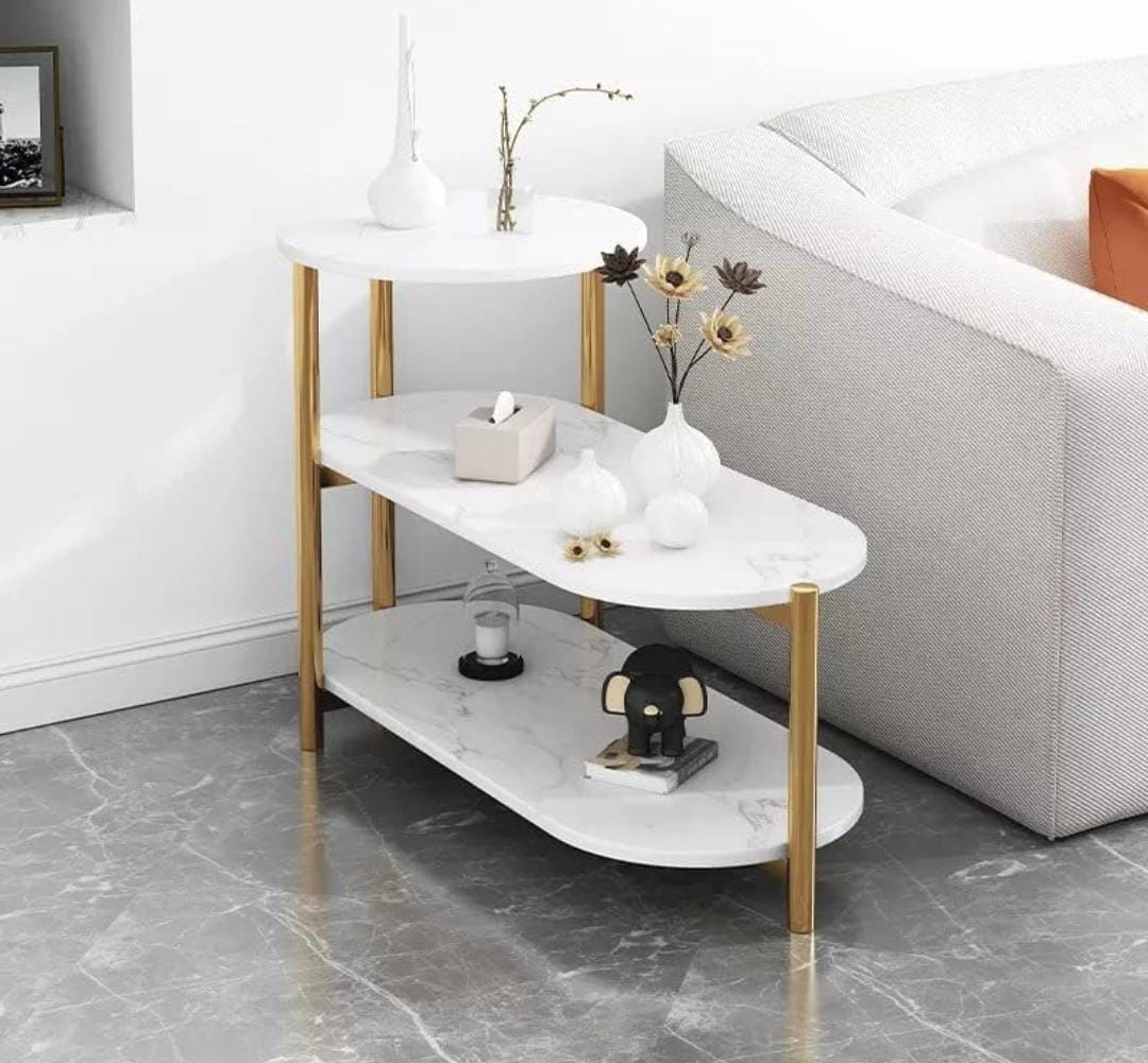 Triple Layer Multi-Purpose Organizer Side Table