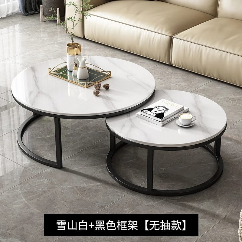 PURE MARBLE NESTING TABLE – Nordic Luxury 2-in-1 Design