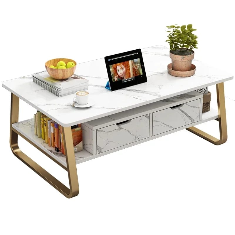 Modern Coffee Table with Drawers|Size: 120 cm × 60 cm