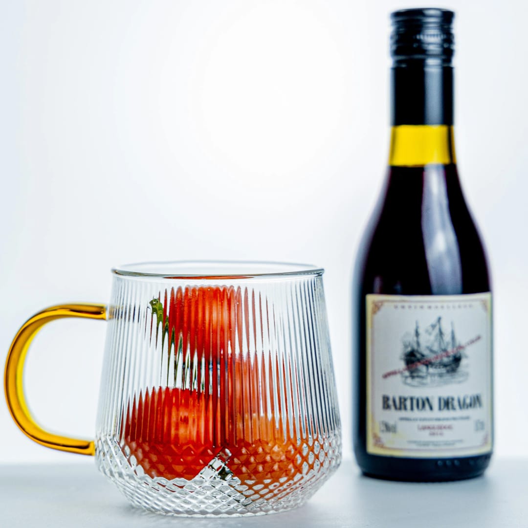 6-Piece Borosilicate Glass Cups – Gold Handle