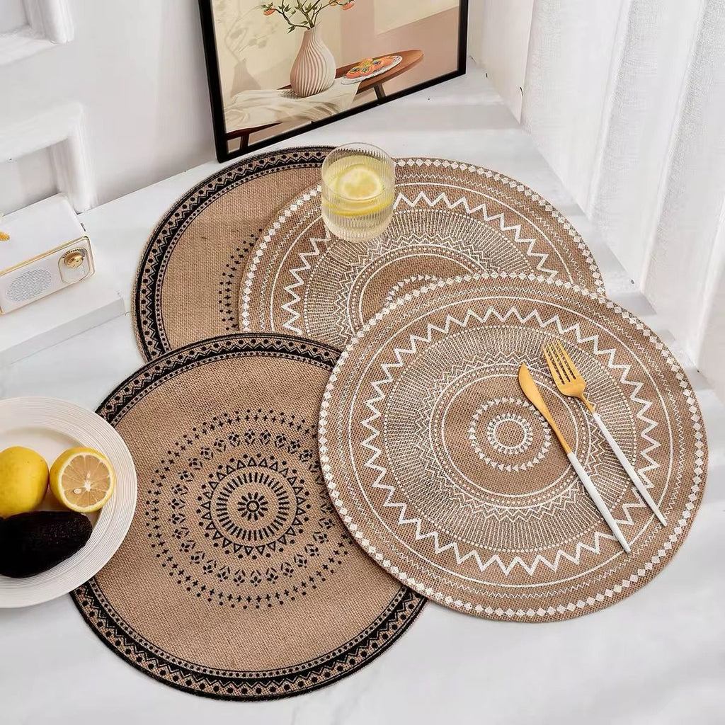 6Pcs Boho Style Jute Table Placemats