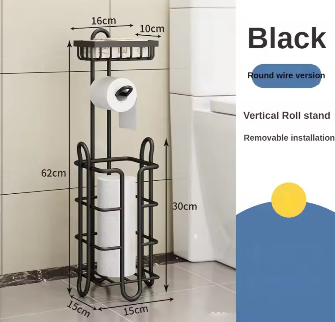 Multiple Toilet Paper Holder Floor Stand – Smart Bathroom Storage Made Sleek