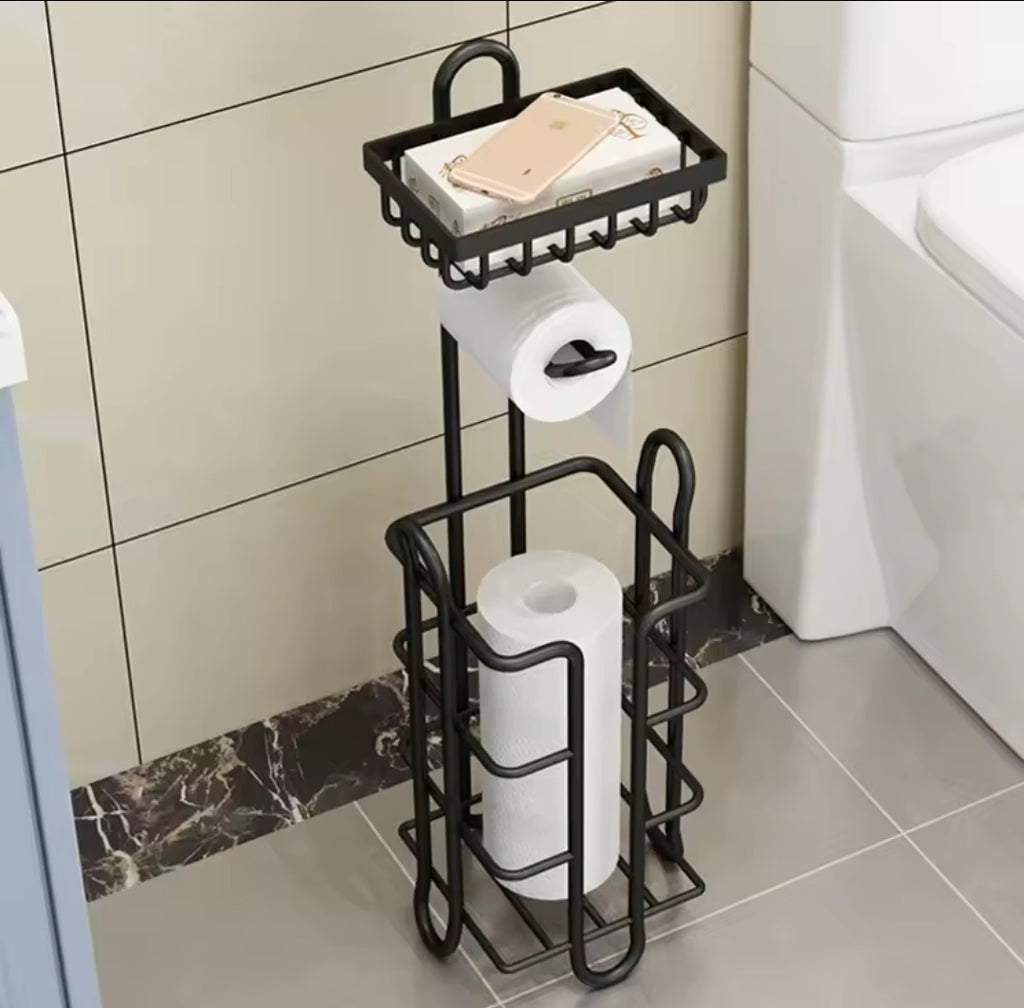 Multiple Toilet Paper Holder Floor Stand – Smart Bathroom Storage Made Sleek