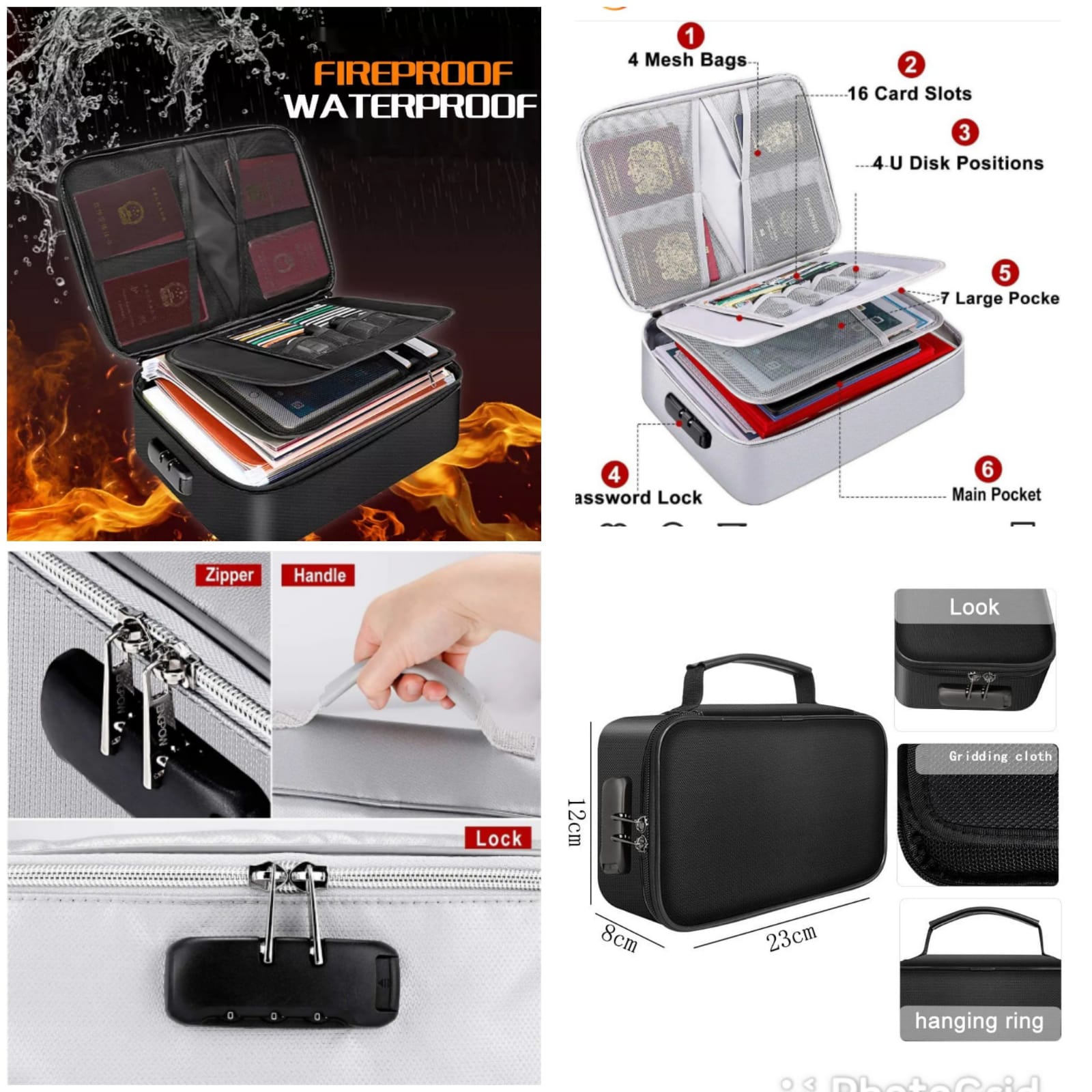 Fireproof & Water-Resistant Document Organizer