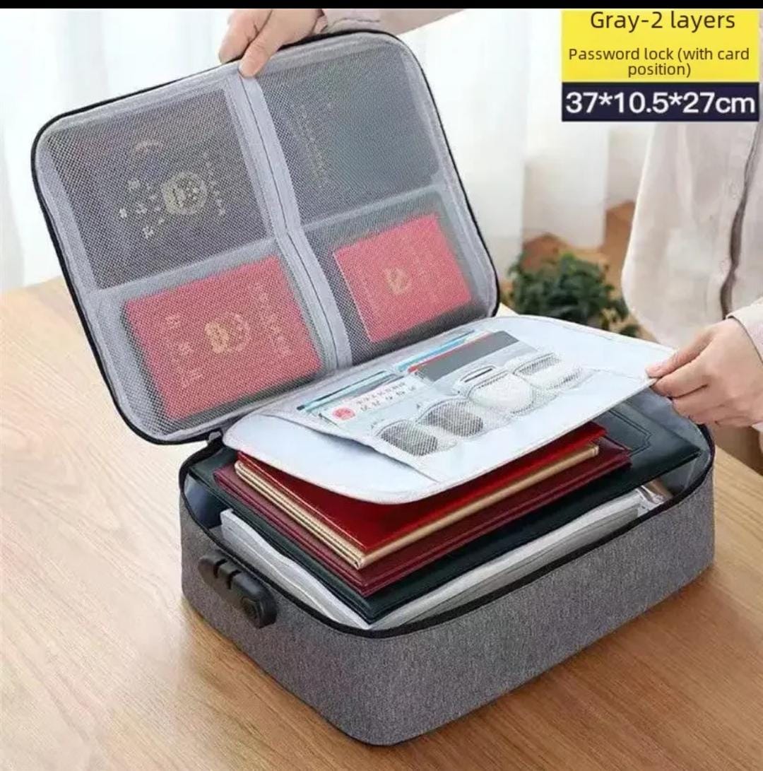 Fireproof & Water-Resistant Document Organizer