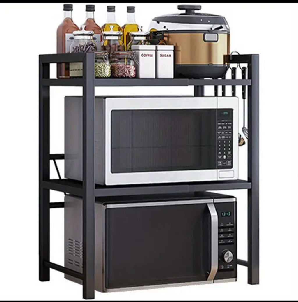 Double Layer Heavy Duty Adjustable Microwave Stand Carbon Steel, Rust Free