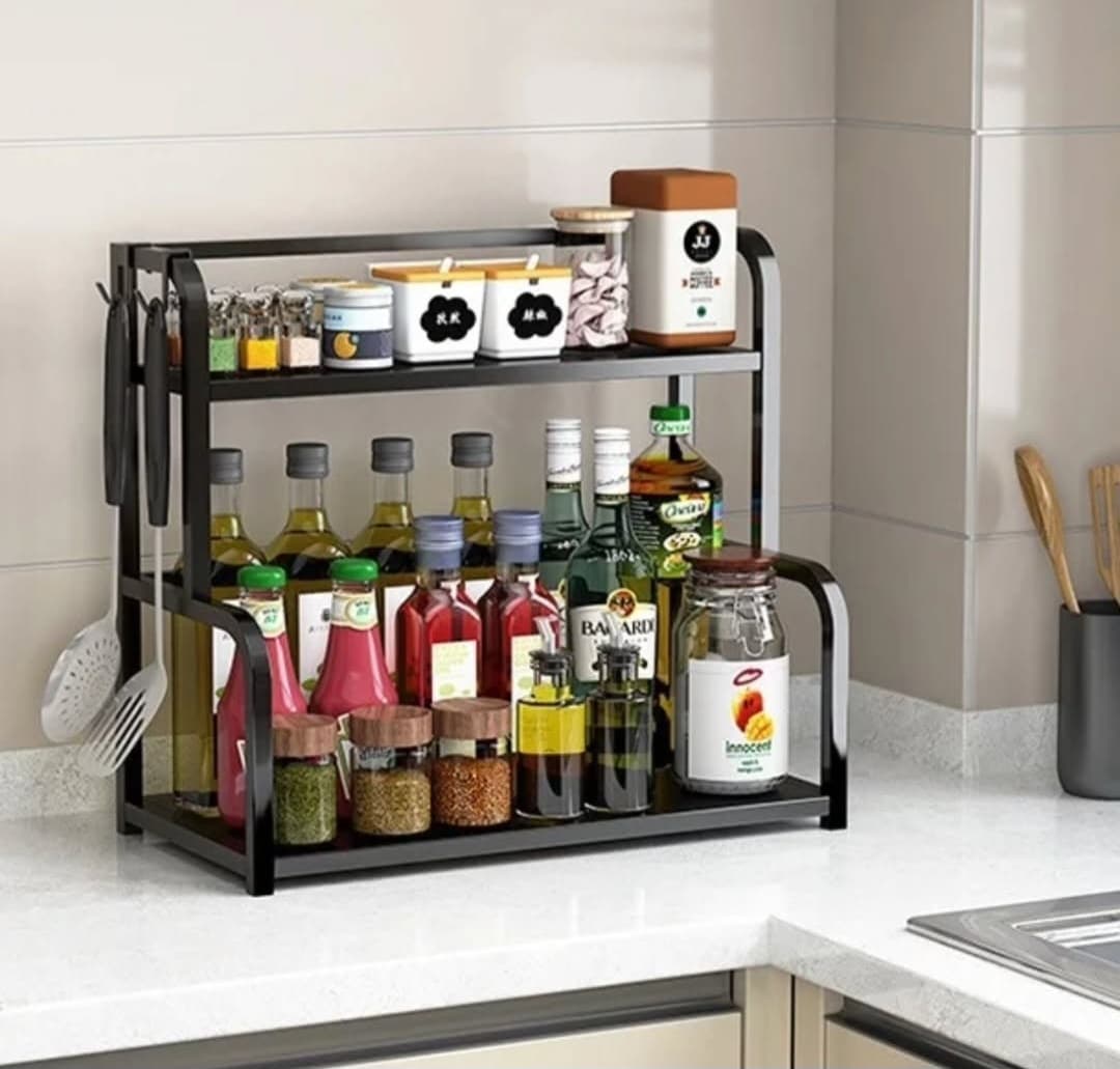Metallic spice rack