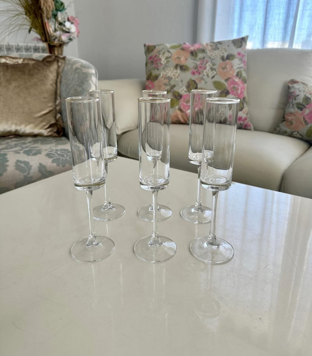 Long stemmed Crystal Champagne glass
