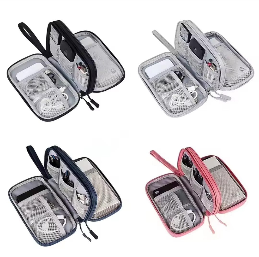Travel cable organizer pouch
