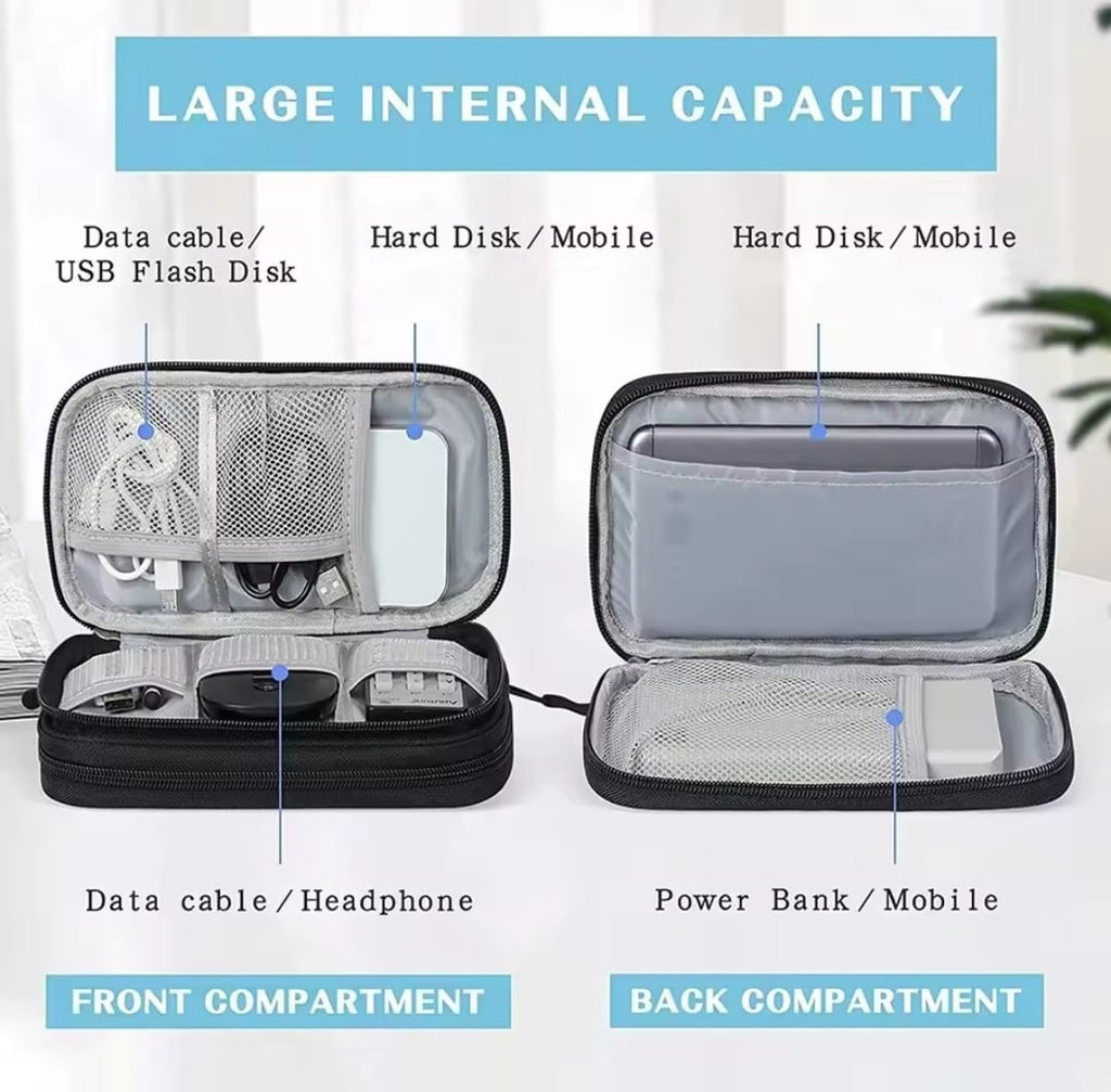 Travel cable organizer pouch