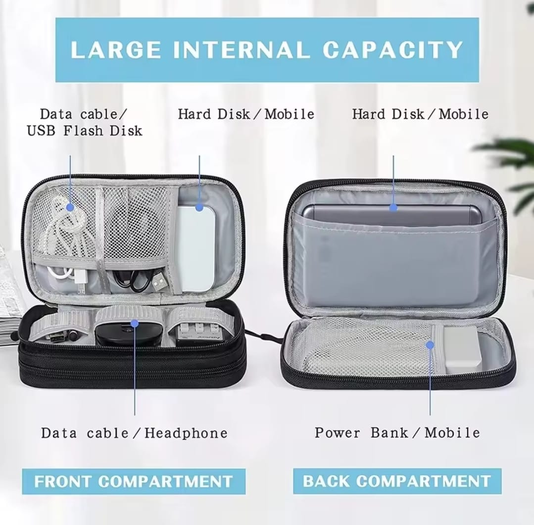 Travel cable organizer pouch