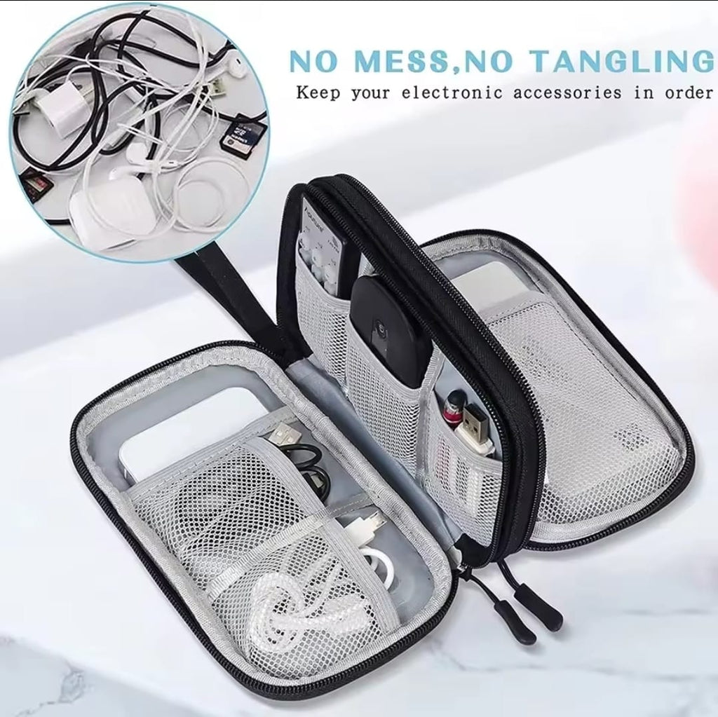 Travel cable organizer pouch