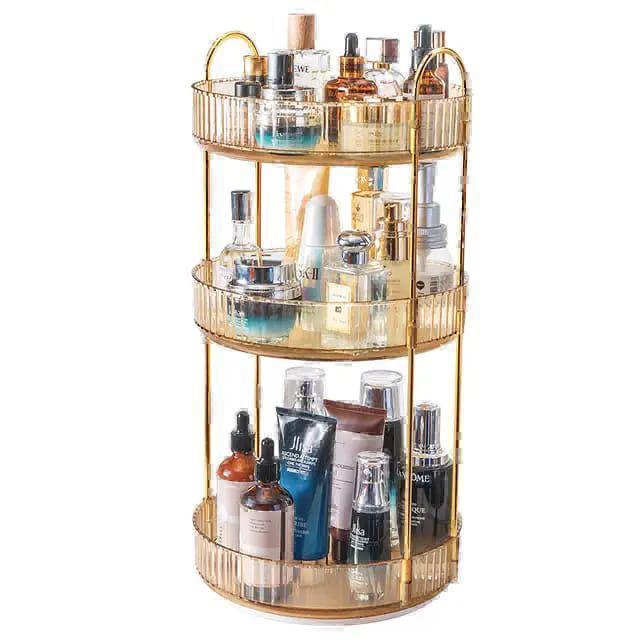 360 Degree 3 Tier Rotating Multifunctional Transparent makeup/Cosmetic organizer