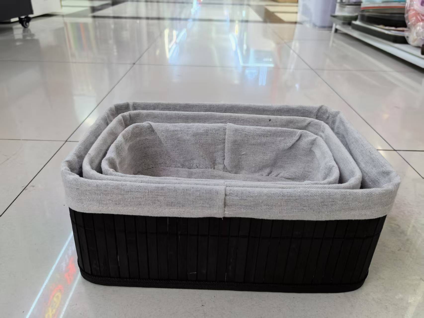 3-in-1 Organising Wicker Baskets | Sizes:  Large: 30 × 20 × 12cm | Medium: 26 × 16 × 10cm | Small: 22 × 12 × 8cm