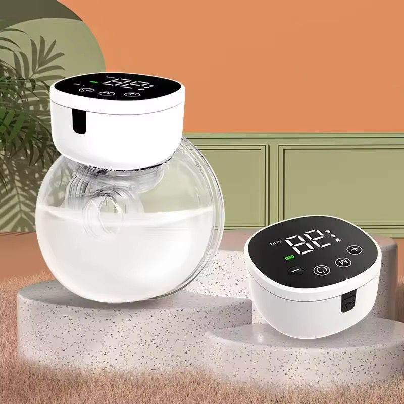 Rechargeable Wearable Breast Pump Hands Free Electric Pump White Black