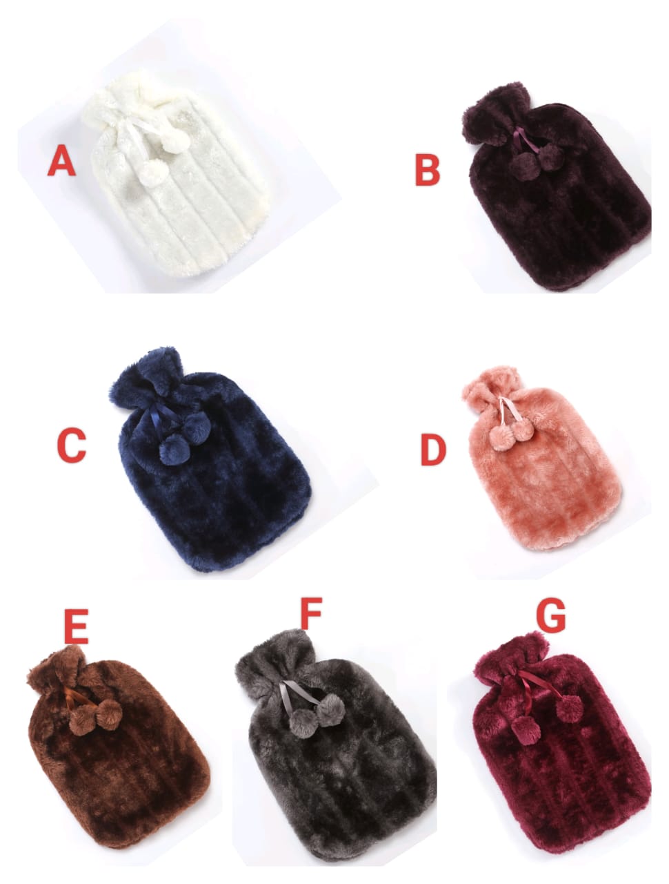 Hot Water Bottles with Faux Fleece Cover | Comfort in Every Drop |2L capacity.