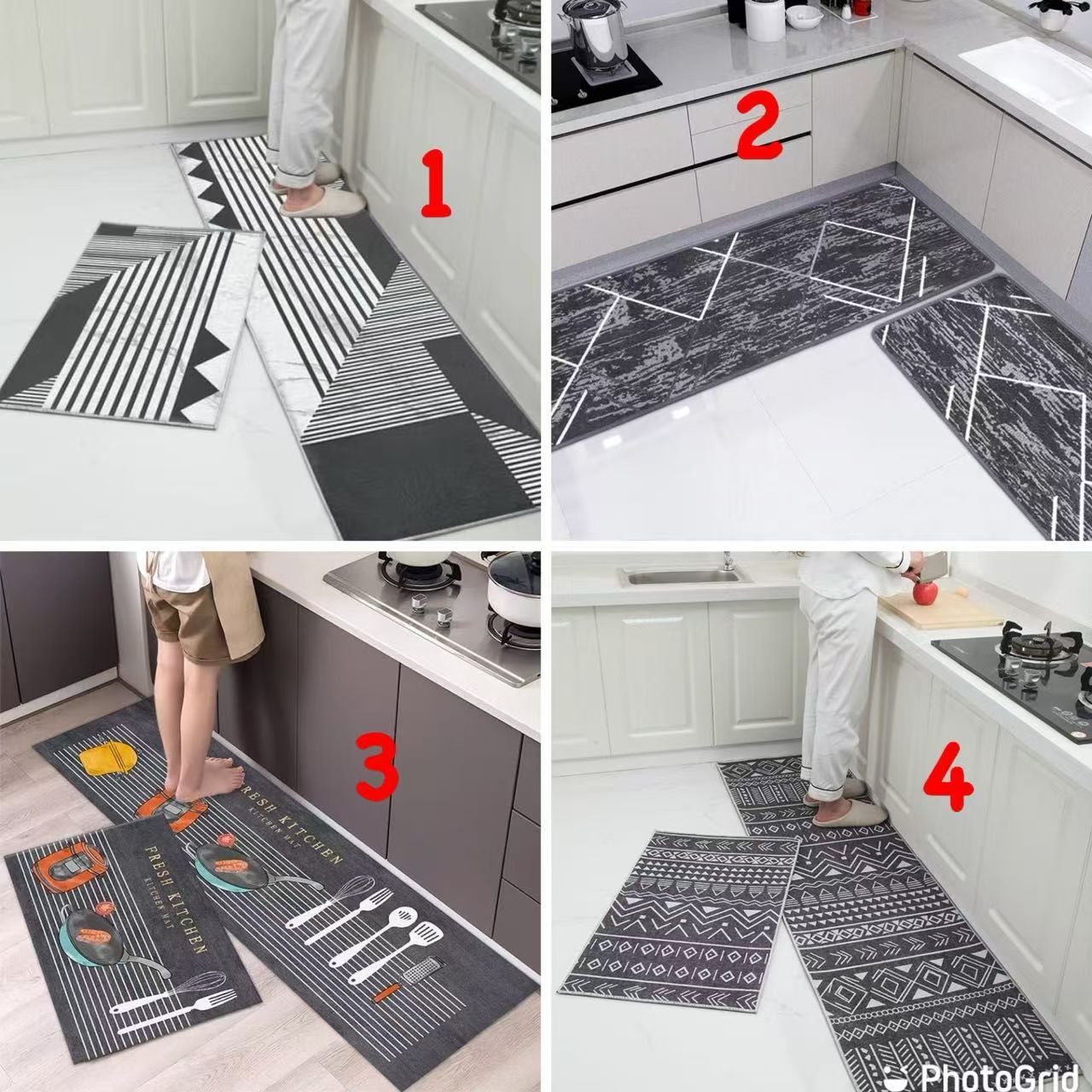2pc Kitchen Anti-slip Mats |Practical Comfort for Your Kitchen.