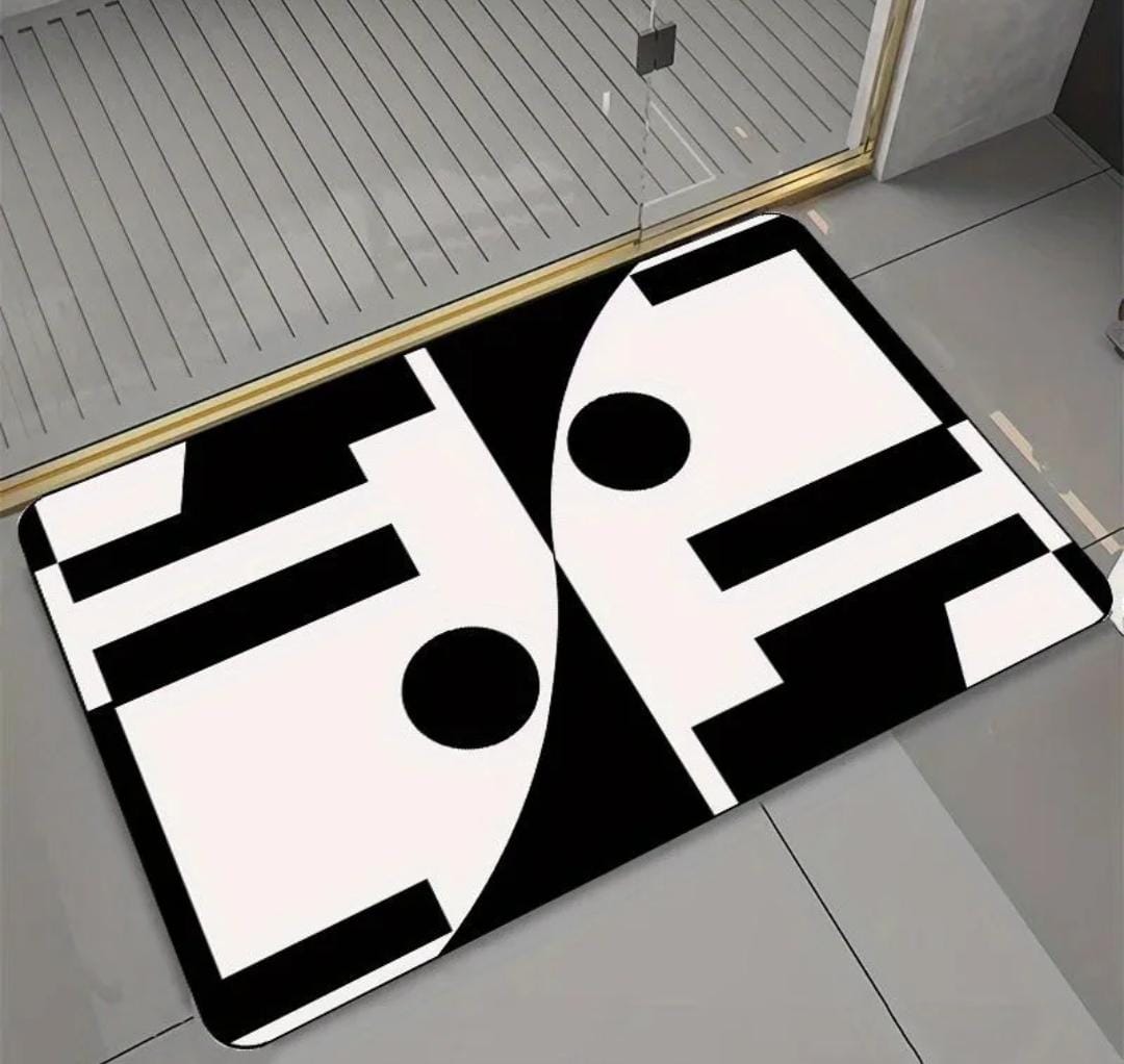 Geometric Pattern Door/Bath Mat – Large Size 50×80 cm