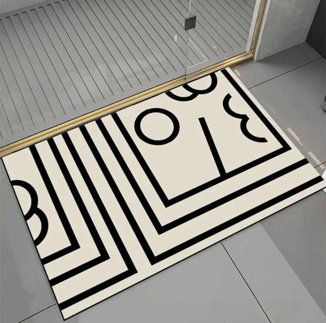 Geometric Pattern Door/Bath Mat – Large Size 50×80 cm