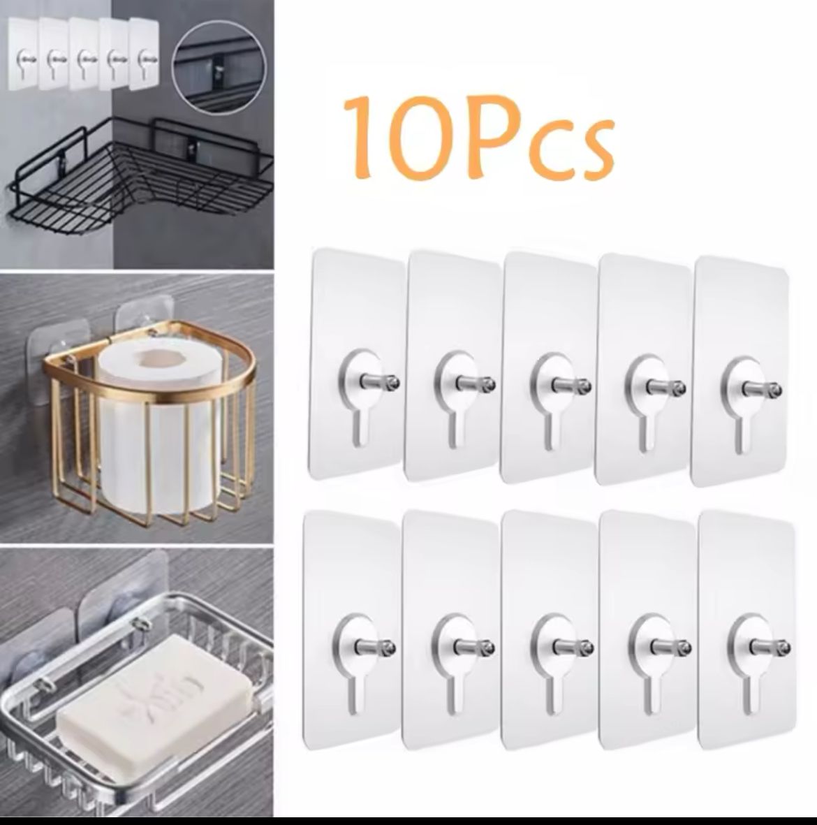 10pc Screw stickers Wall hooks gha