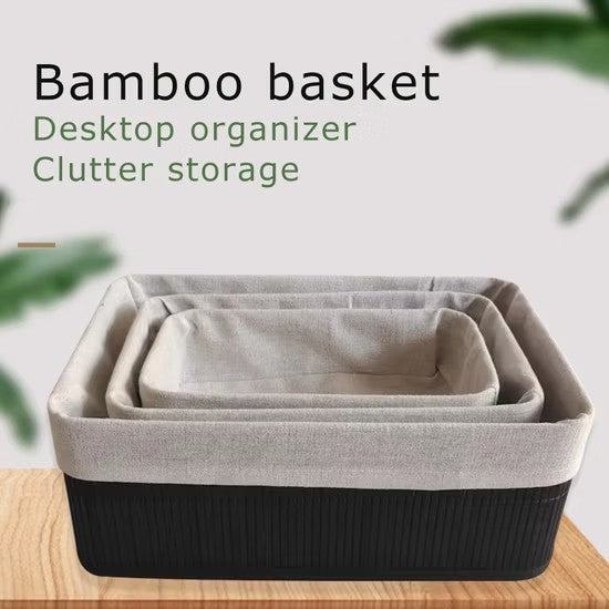 3-in-1 Organising Wicker Baskets | Sizes:  Large: 30 × 20 × 12cm | Medium: 26 × 16 × 10cm | Small: 22 × 12 × 8cm