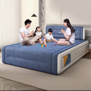Big Size Inflatable Air Bed with Built-in Headrest – Comfort Anywhere,