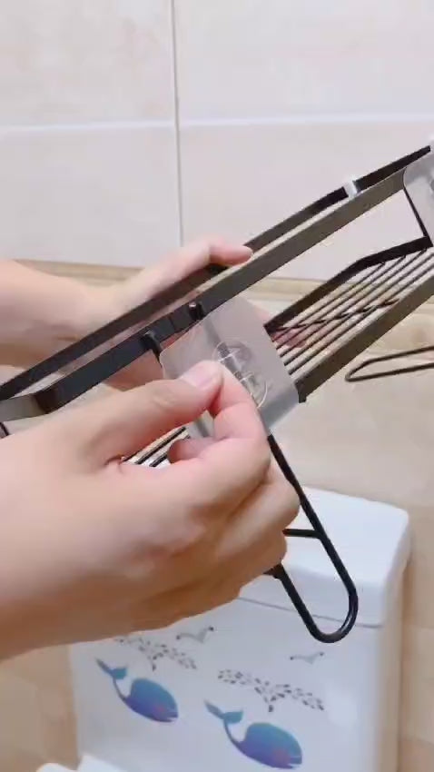 Single Layer Bathroom/Toilet Rack with Tissue Holder