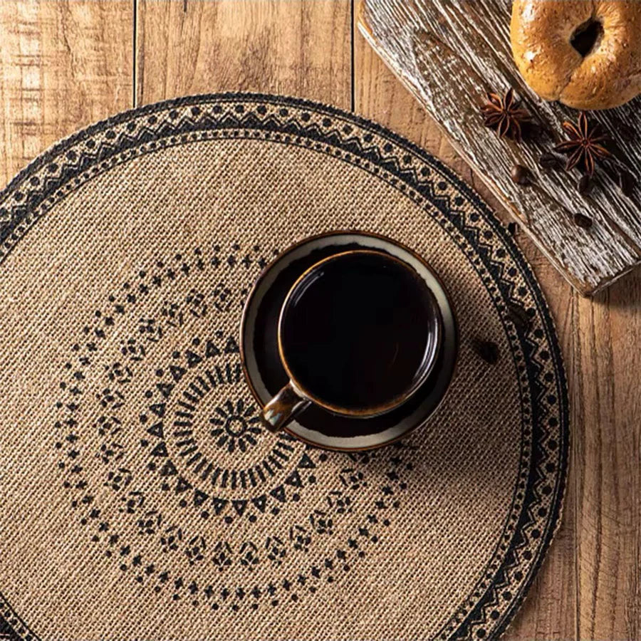 6Pcs Boho Style Jute Table Placemats